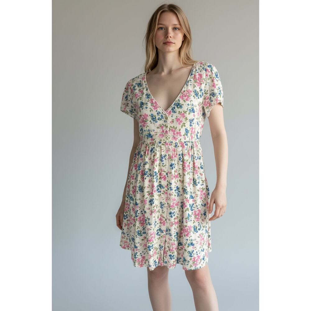 Denim & Supply Ralph Lauren Floral Baby Doll Dress Sundress Size Medium Boho